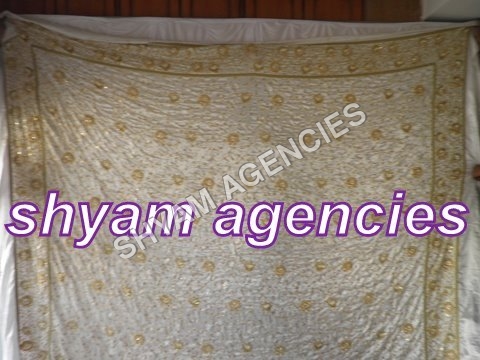 White Gold Zardosi Back Drop