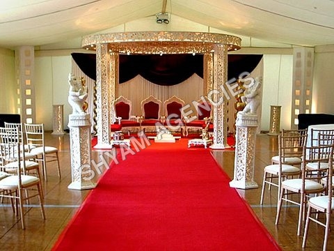 Carved Wooden Wedding Mandap