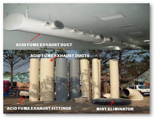 Acid exhaust Pipes, ducts & fittings