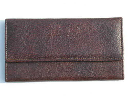 Ladies Wallet - Genuine Leather, 4x7 Inches, Brown | Snap Closure, Multiple Compartments, Compact Design