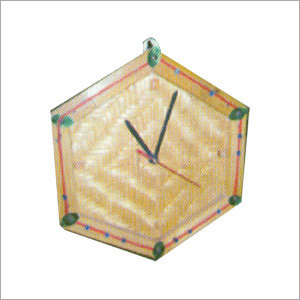 Handicraft Wall Clock - Wood 10-15 Inches Beige | Handcrafted Design Eco-Friendly Quartz Mechanism Wall Decor