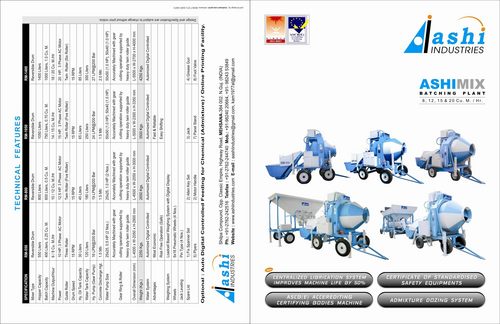 Batching Plant Capacity: 100-500 Kg/Hr