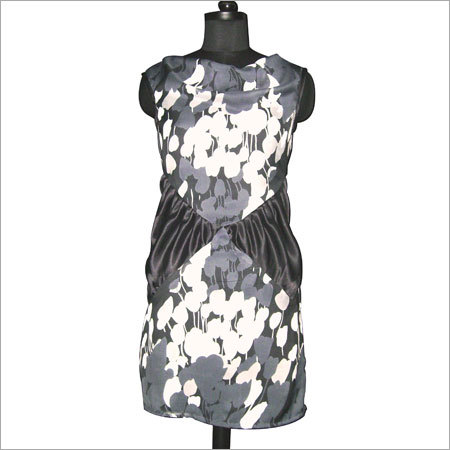 Printed Cowl Neck Dress