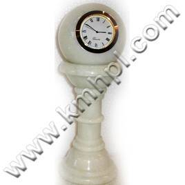 Marble Watch - Marble, Variable Dimensions, White | Durable Material, Elegant Design, Precise Timekeeping, Unique Style, Polished Finish