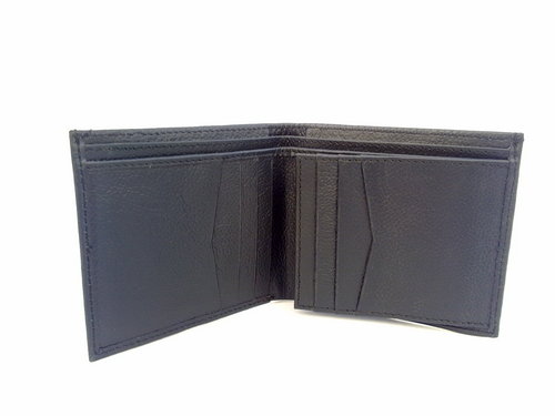 Men's Wallet - Buff Leather, 4x3x1 Inches, Black | Snap Closure, Multiple Pockets, Compact Design, Classic Style