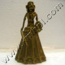 Brass Statue - Brass, 4x3x8 Inches | Handcrafted, Polished Finish, Antique Style, Fine Detailing