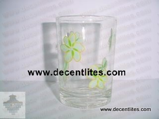 Spray Painted Glass Candle Votive