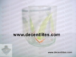 Painted Glass Candle Votive