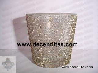 Clear Dotted Glass Candle Votive