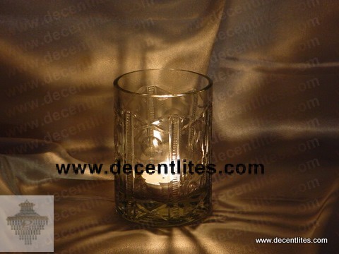 Cut Glass Candle Votive
