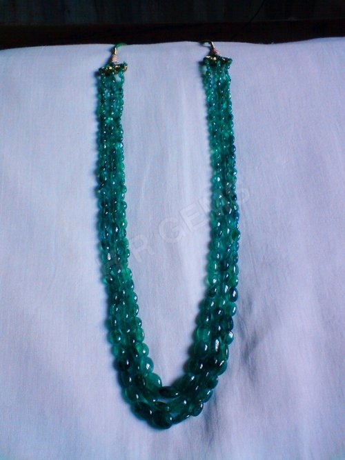 Emerald Oval Beads