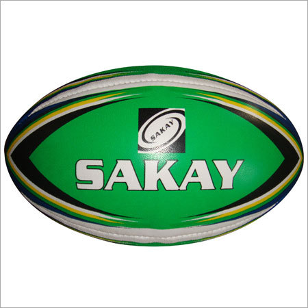 Synthetic Rugby Ball - PVC Cover, Standard Size, Green | Durable Cover, Perfect Grip, Balanced Panel, Reliable Valve
