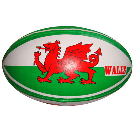 Synthetic Rugby Ball - Synthetic Leather Size 5 Green, Hand Stitched, Durable, Match Grade, Training Aid