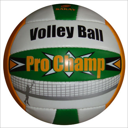 Pro Cham Volley Ball - Synthetic Rubber, Size 5, Orange | Hand-Stitched, Durable, Superior Grip, Consistent Bounce