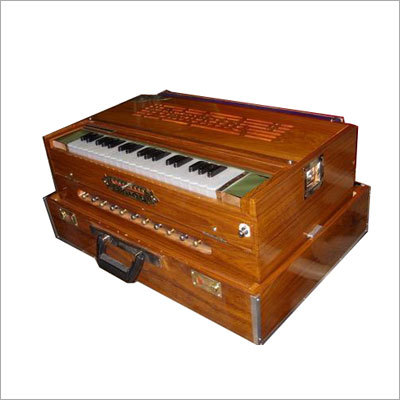 Musical Portable Harmonium - Natural Seasoned Wood, 24x15x7.25 Inches, 42 Keys, 3 Reed Sets, 3.5 Octave | Portable, Versatile, Warranty Included