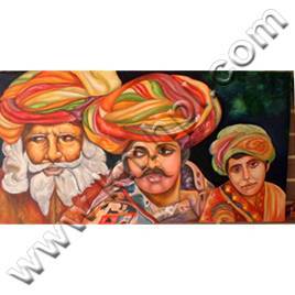 Modern Art - Canvas, 24x18 inches, Multicolor | Hand-Painted with Intricate Details, Vibrant Colors, Cultural Significance, Matte Finish