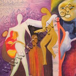 Modern Art - Oil on Canvas, 24x36 Inches, Multicolor | Unique Style, Vibrant Colors, Emotional Impact, Matte Finish