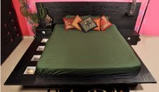 Black Platform Bed