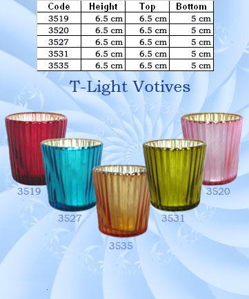 Color Glass Candle Votives