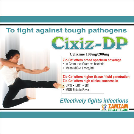 Cixiz -Dp Tablets 100mg/200mg, Cefixime | Broad Spectrum, Fast Action, Blister Pack