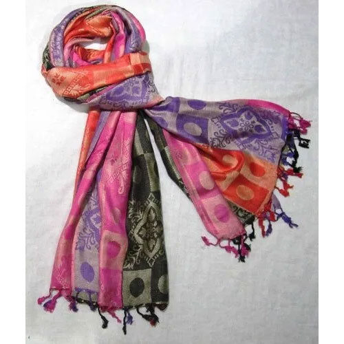 Fancy Jamawar Cotton Shawls - Color: Multicolor