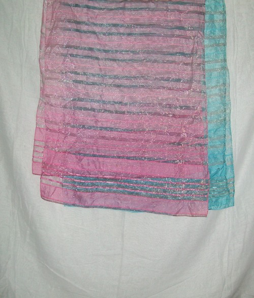 Blue and Pink Viscose Stoles