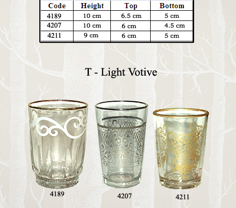 Hand Painting Clear Glass Votives