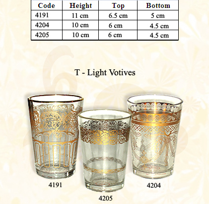 Decorative Glass Votives