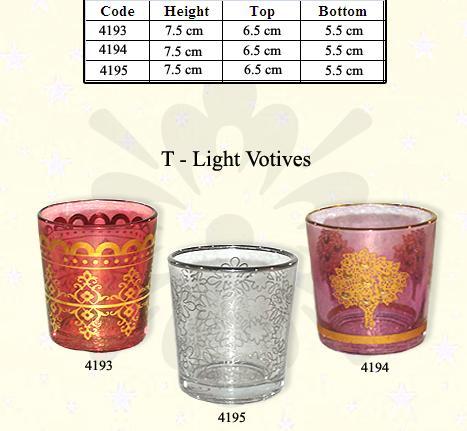 Hand Painting  Glass Candle Votive