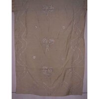 Light Brown Viscose Stoles - Size 50 X 180 Cm, Embroidered Design, Hand Made For Women