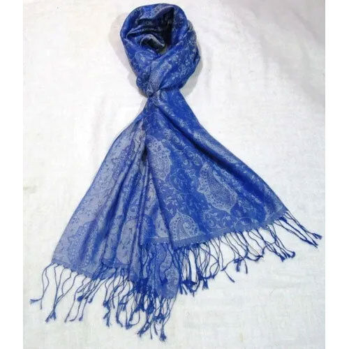 Fancy Cotton Printed Shawl - Color: Blue