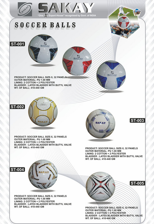 Soccer Ball - PU Leather Size 5 White, Durable Stitched, Customizable Promotional