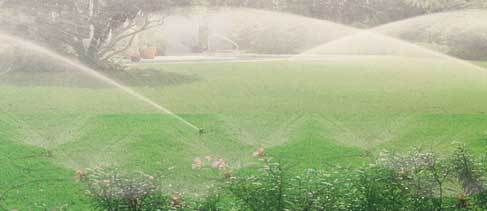 Sprinklers in Garden