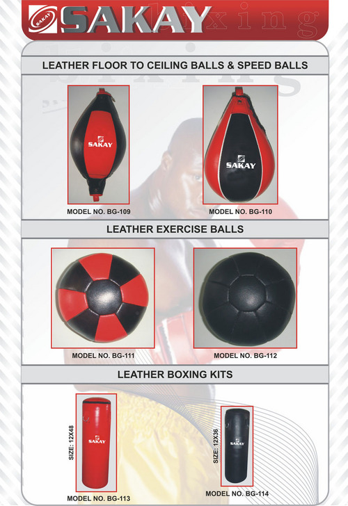 Retro Exercise Balls - Leather, 20-30 cm, Red | Durable, Textured Surface, Strength Training, Core Work