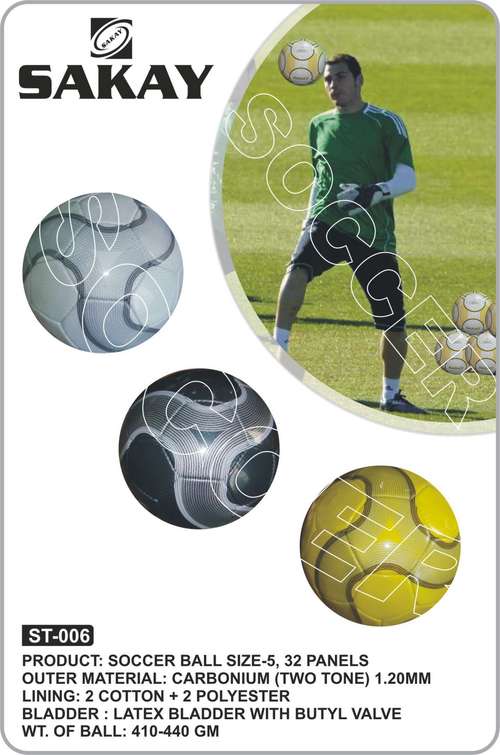 Soccer Ball - PU Leather, Size 5, 32 Panels | Durable, Reliable, Match Ready, Cotton/Polyester Lining