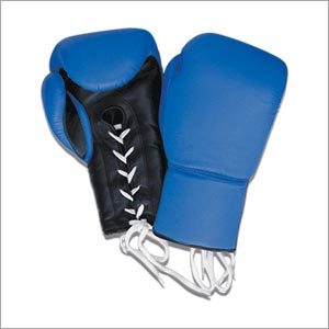Boxing Gloves - Genuine Leather, 10-16 oz, Blue | Impact Protection, Hand and Wrist Support, Lace-up Closure