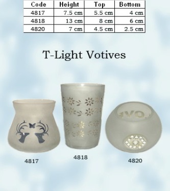 Glass Hammered Votive