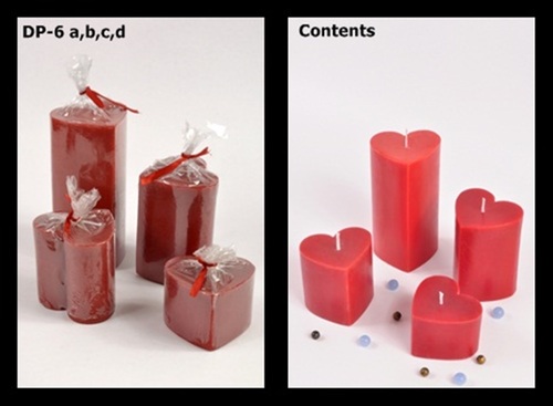 Heart Shaped Pillar Candles