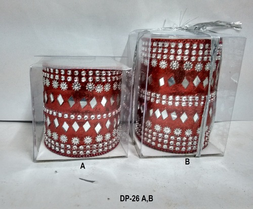 Designer Pillar Candles - Glass & Wax Materials, Various Sizes, Varying Dimensions, Red Color | Elegant Design, Long Lasting, Fragrant Scent, Safe Burning