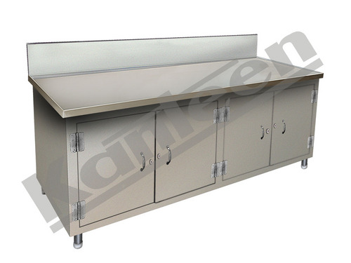 Work Table With 3 Sides Covered & Front Sliding Door