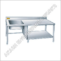 Table with Sinks - Stainless Steel, 1200mm x 600mm x 850mm | Durable, Space-saving, Corrosion-resistant, Easy Cleaning, Multi-functional