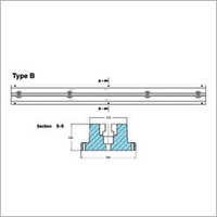 Cast iron t slot floor clamping rails