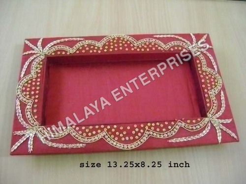 Hand Embroidered Decorative Tray