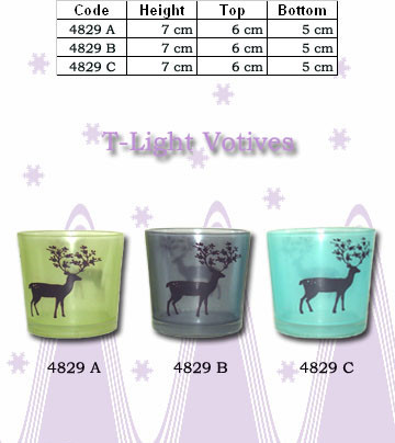 Hand Painting Glass Candle Votives