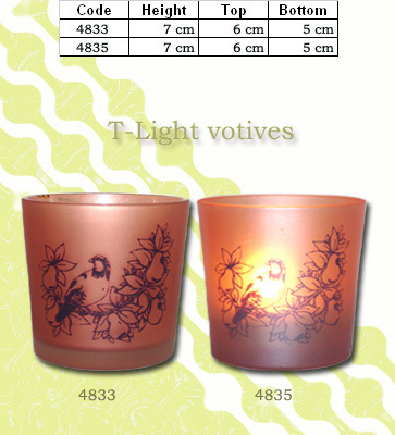 Hand Painting Glass Candle Votives