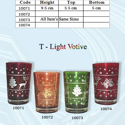 Hand Painting Clear Glass Votives