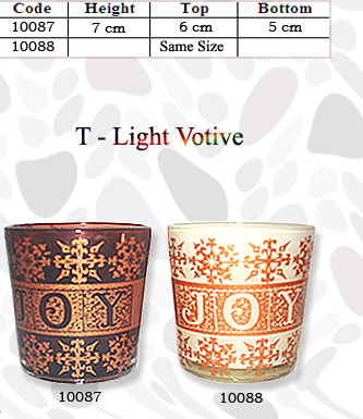 Hand Painting  Glass Candle Votives