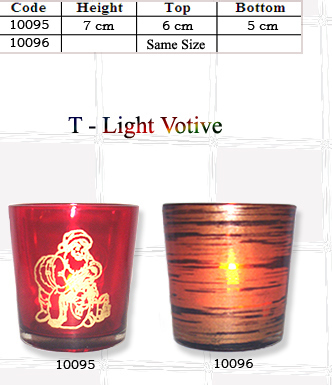 Hand Painting Clear Glass Candle Votive