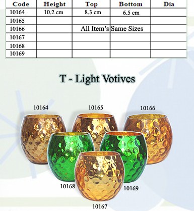 Antique Silver Glass Candle Votive