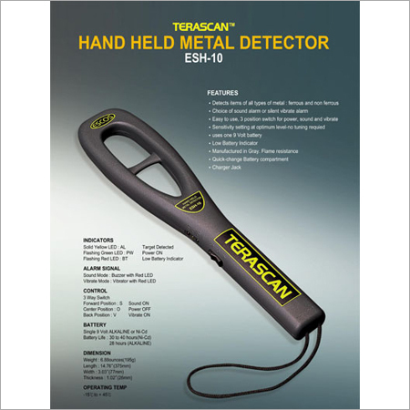Hand Held Metal Detector By KAPRI CORP